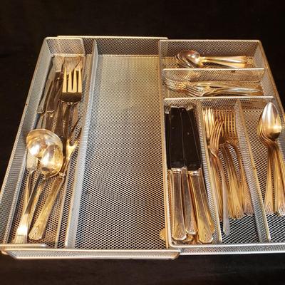 Community Plate Deauville Design Silverware Set with Organizer (KN-KD)