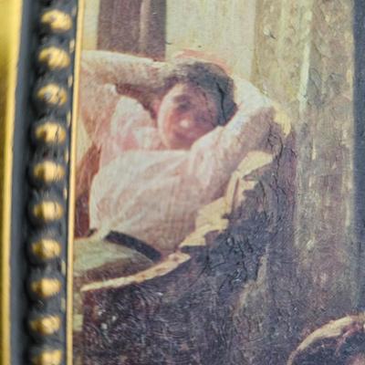 Young Ladies in Library Art Print (B1C-JS)