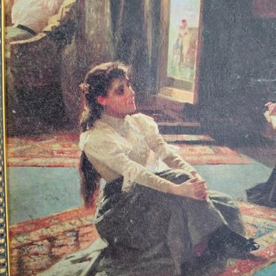 Young Ladies in Library Art Print (B1C-JS)