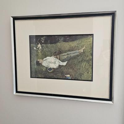 'The Berry Picker' by Andrew Wyeth Framed Print (B1C-JS)