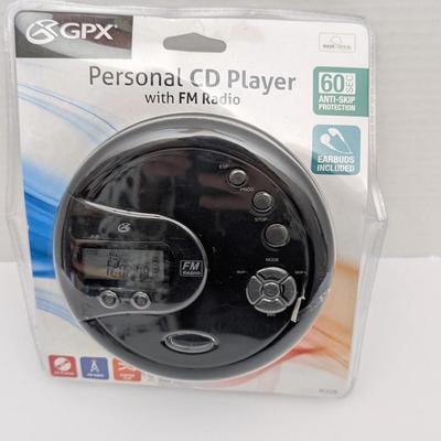 GPX Personal CD Player With FM Radio New Old Stock Anti Skip 60 Sec Portable
