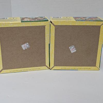 Lot Of 2 MB Pastel Pets 25 Piece Puzzles Puppies And Fawns Ages 3 To 7