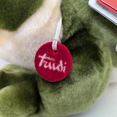 Trudi Plush Frog Stuffed Animal Soft Green Collectible Italy Toy with Tag