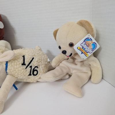 Plush Toy Lot Babe Pig Serta Sheep Snoopy Aviator Shrek Puss in Boots Cat Teddy Bear