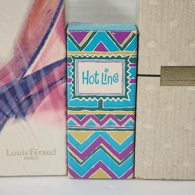 Vintage Perfume Lot New Full Louis Feraud Dewberry Hot Line Undeniable 4 Boxed