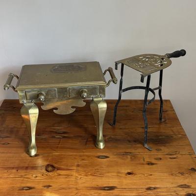 Brass & Cast-Iron Fireplace Footmen (B2-SF)