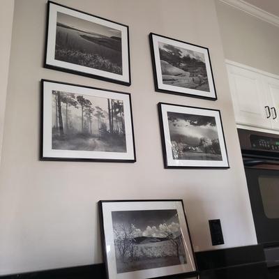 Five Black & White Framed Ansel Adams Prints (K-KD)