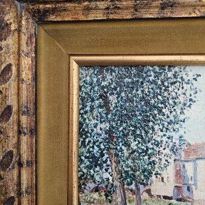 Alfred Sisley 'The Loing at Moret, September Morning' Framed Canvas Print (B1C-JS)