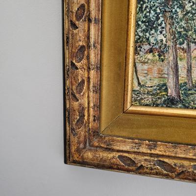 Alfred Sisley 'The Loing at Moret, September Morning' Framed Canvas Print (B1C-JS)