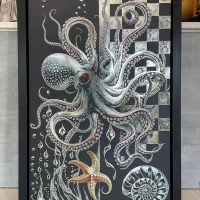 "Eternal Tide Mosaic"- Framed