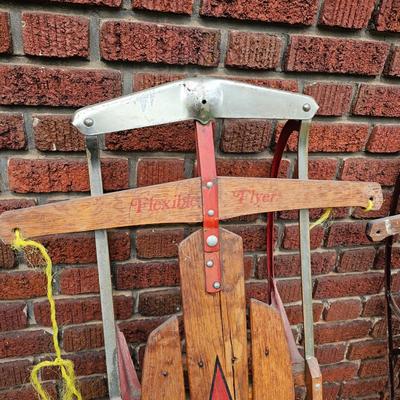 Three Vintage Flexible Flyer Sleds (G-JS)