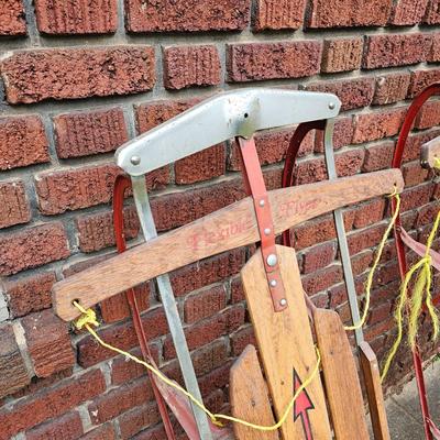 Three Vintage Flexible Flyer Sleds (G-JS)