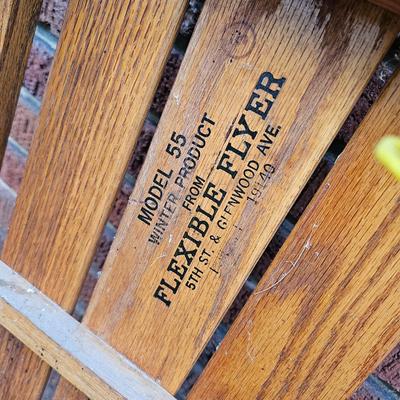 Three Vintage Flexible Flyer Sleds (G-JS)