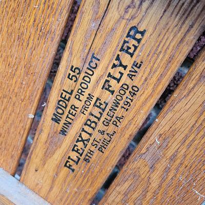 Three Vintage Flexible Flyer Sleds (G-JS)