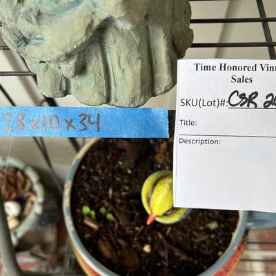 Metal Plant Shelf and Garden Decor