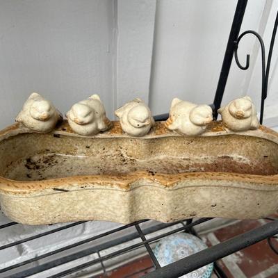 Metal Plant Shelf and Garden Decor