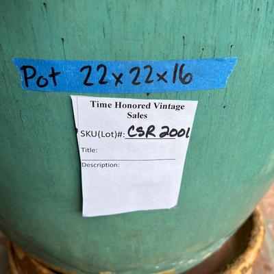 Gardenia Plant In Large Turquoise Glazed Ceramic Pot