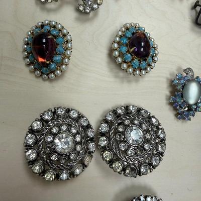 Vintage Clip-On Earrings and Brooches (ST-SS)