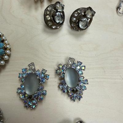 Vintage Clip-On Earrings and Brooches (ST-SS)