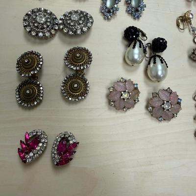 Vintage Clip-On Earrings and Brooches (ST-SS)