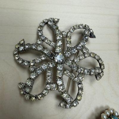 Vintage Clip-On Earrings and Brooches (ST-SS)