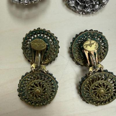Vintage Clip-On Earrings and Brooches (ST-SS)