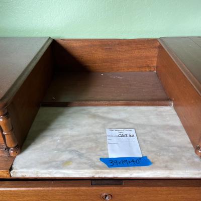 Walnut Chest of Drawers with Carved Pulls & Handkerchief Drawers