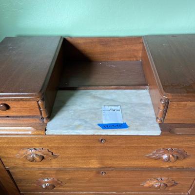 Walnut Chest of Drawers with Carved Pulls & Handkerchief Drawers
