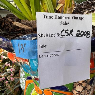 SOLD Talavera Planter with Cymbidium
