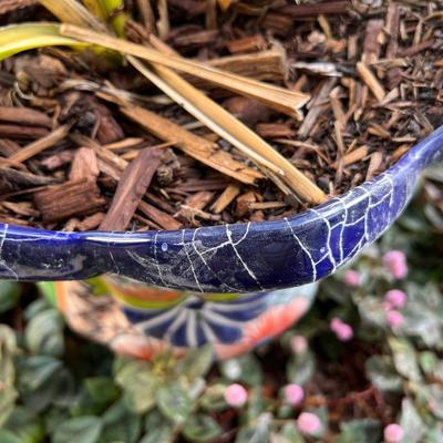 SOLD Talavera Planter with Cymbidium