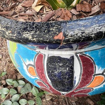 Sold Talavera Planter With Live Orchid