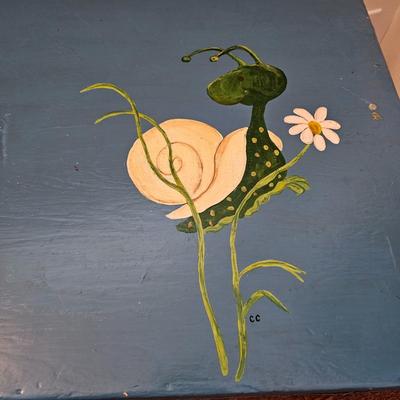 Painted Wooden Trunk (B1C-JS)