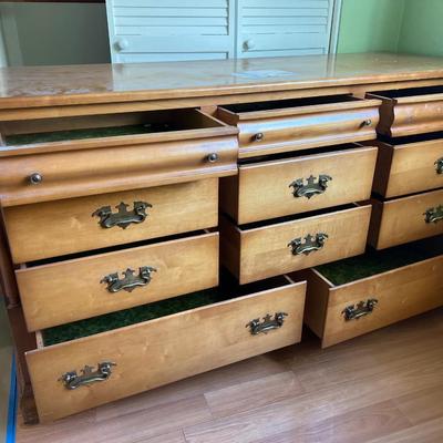 ANTIQUE AMERICAN EMPIRE Walnut CHEST 12 DRAWERS DRESSER