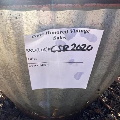 Planters With live Plants and Mosaic Stepping Stones