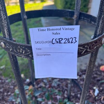 Potted Plants and Obelisk Trellis