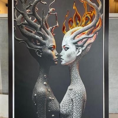 “Fire Meet Earth”- framed