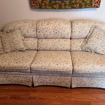 3- Person Skirted Sofa