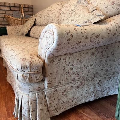 3- Person Skirted Sofa