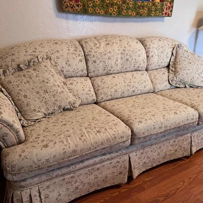 3- Person Skirted Sofa