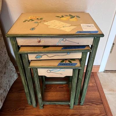 Painted Fruit Nesting Tables