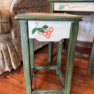 Painted Fruit Nesting Tables