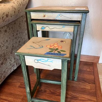 Painted Fruit Nesting Tables