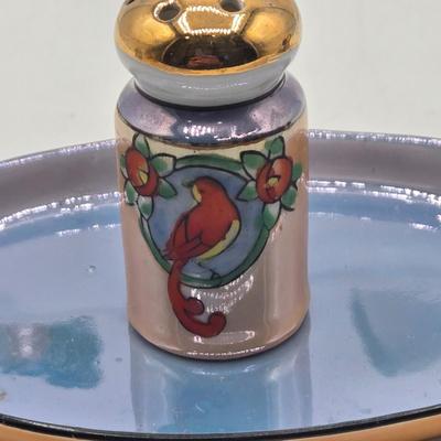 LOT 20: Vintage Silent Sam Adamson's Adventure Cartoon Character Salt Shaker, Vintage Ashtray Porcelain Baby on Bed Pan, and More