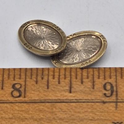 LOT 24J: Single 10k White Gold Cufflink / 2.46 grams