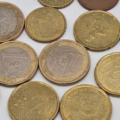 LOT 26J: Vintage Lottery Tickets, Collection of Euro Coins, and Philadelphia Transit Tokens