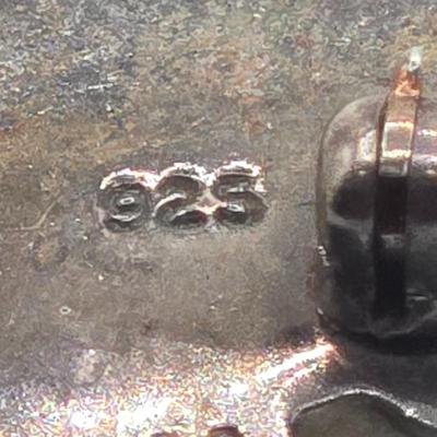 LOT 29J: Vintage Sterling Silver Turtle Pin, Pendant 13.35 gtw, and Silver Spoon 13.68 gtw