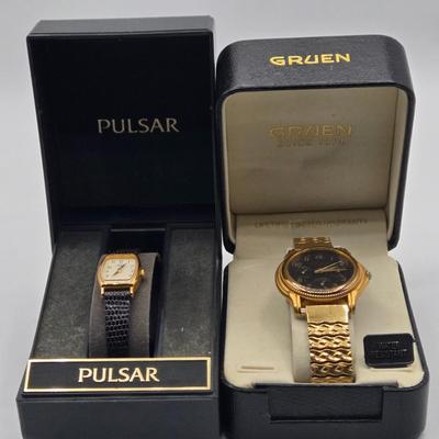 LOT 30J: Pulsar Watch and Gruen Watch