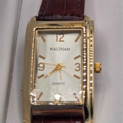 LOT 33J: Vintage Elgin Bradley Quartz Statue of Liberty Watch, Lenox Crystal Heart Watch, and Waltham Prestige Quartz Watch All in...