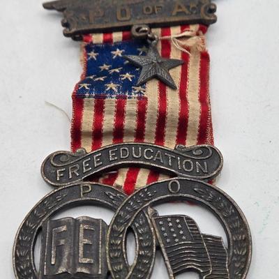 LOT 36J: Collection of Patriotic Order of Americans (P.O. of A.) Medals