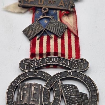 LOT 36J: Collection of Patriotic Order of Americans (P.O. of A.) Medals